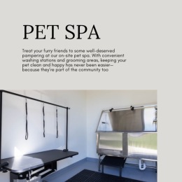 a pet spa and grooming table at 98 Penn Place in East Pennsboro, PA